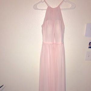 Azazie baby pink dress